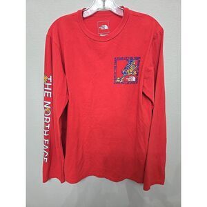 The North Face Year Of the Tiger Red Long‎ Sleeve Men's Medium Lunar New Year